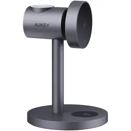 Incarcator AUKEY LC-MC311 3-in-1 desktop magnetic wireless charger, QI 2.0, 30W