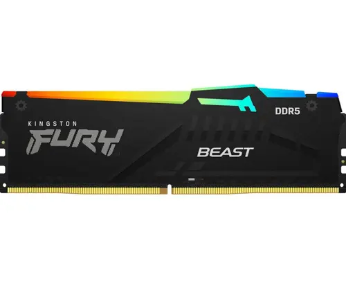 Memorie Kingston FURY Beast RGB, 16GB DDR5, 5200MHz, CL40
