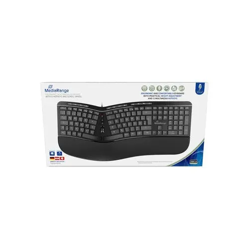 Tastatura multimedia cu fir MediaRange, 124 butoare si Scroll-wheel