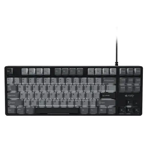 Tastatura mecanica pentru gaming Fury Kanabo K2, iluminare alba, 25 moduri, 2x switch-uri de rezerva, design compact TKL