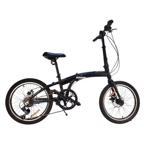 Bicicleta Pliabila Devron Practic 10, roti 20 inch, 7 Viteze, frane pe disc, cadru aluminiu, Negru