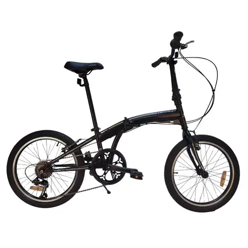 Bicicleta Pliabila Devron Practic 30, roti 20 inch, 6 Viteze, frane V - Brake, cadru otel, Negru