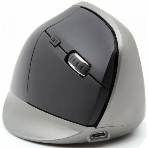 Mouse Ordissimo Ergonomic ART0391, Optic, USB, Wireless, 1200 DPI, 7 Butoane, Gri Grafit