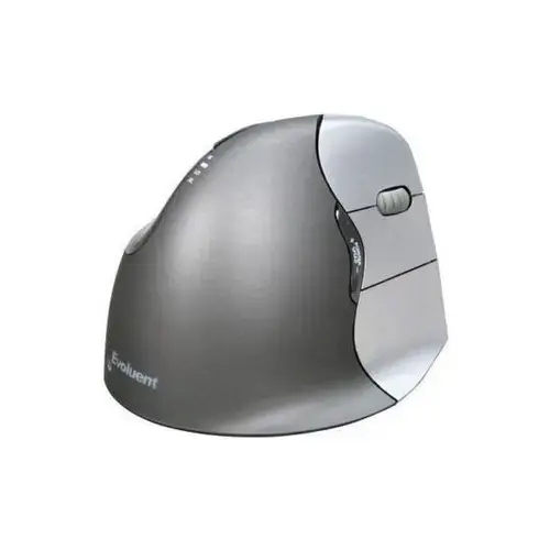 Mouse Evoluent Vert 4 RH, VM4R, Optic, USB, cu fir, 2600 DPI, 6 butoane, Alb-Gri