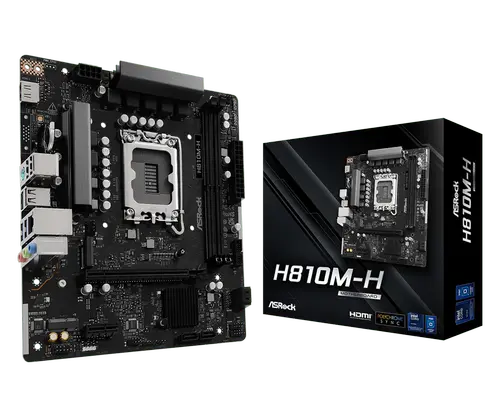 Placa de baza ASRock H810M-H, Intel H810, LGA 1851, mATX, DDR5