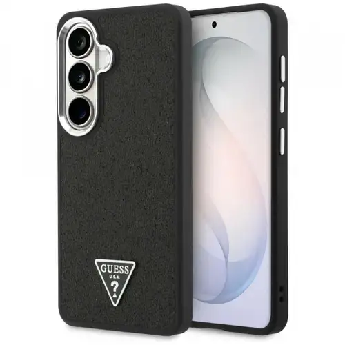 Husa pentru Samsung Galaxy S26 S942, Guess, Fixed Glitter Triangle Logo, Neagra