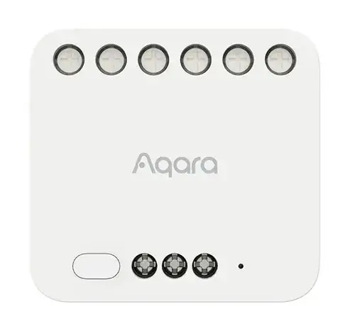 Releu inteligent Aqara Dual Relay Module T2, 10A, 2 canale, ompatibil HomeKit, Matter