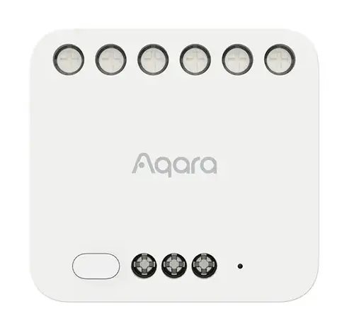 Releu inteligent Aqara Dual Relay Module T2, 10A, 2 canale, ompatibil HomeKit, Matter