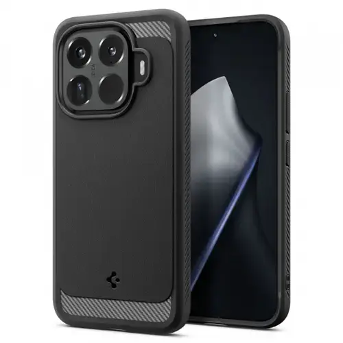 Husa pentru Xiaomi 15T Pro, Spigen, Rugged Armor, Neagra