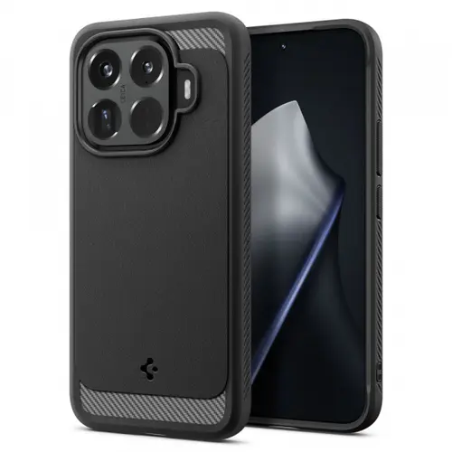 Husa pentru Xiaomi 15T Pro, Spigen, Rugged Armor, Neagra