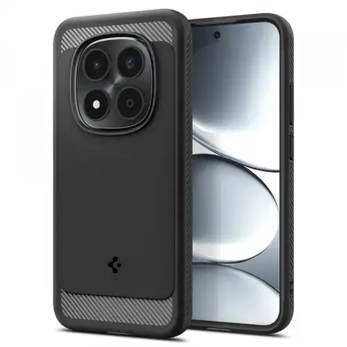 Husa pentru Xiaomi Redmi Note 15 Pro 5G, Spigen, Rugged Armor, Neagra Mata