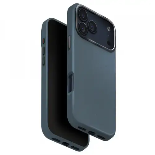 Husa pentru Apple iPhone 17 Pro, UNIQ, Lyden Leatherette, Albastra