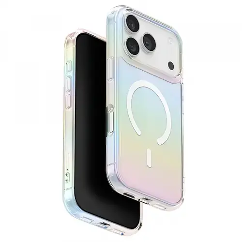 Husa MagSafe pentru Apple iPhone 17 Pro Max, UNIQ, Iridescia MagClick, Multicolor