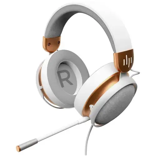 Casti Gaming Dark Project Sono, difuzoare 53mm, multiplatforma, microfon detasabil, conectare prin Jack 3.5mm, Alb
