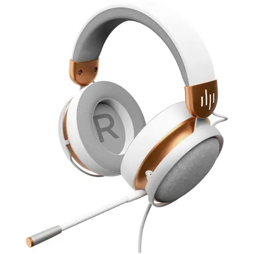 Casti Gaming Dark Project Sono, difuzoare 53mm, multiplatforma, microfon detasabil, conectare prin Jack 3.5mm, Alb