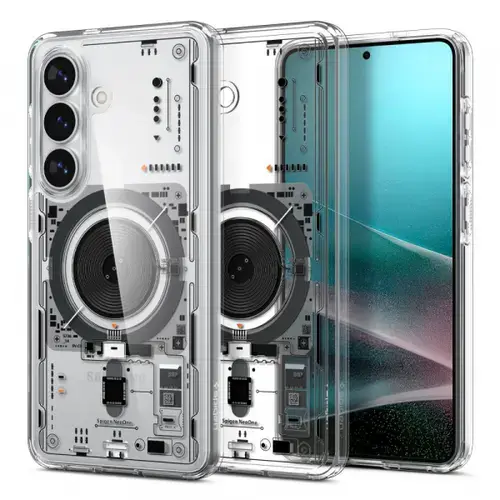 Husa MagSafe pentru Samsung Galaxy S26 S942, Spigen, Ultra Hybrid Neo One, Transparenta