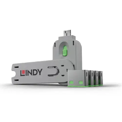 USB Type A Port Blocker Key Lindy LY-40451, 4 bucati