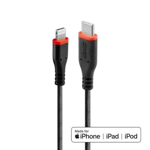 Cablu de date Lindy LY-31287, 2m, USB Type C - Lightning