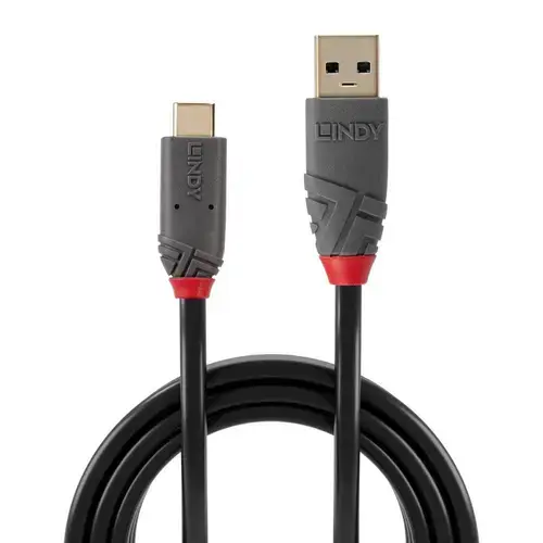 Cablu de date  Lindy LY-36911, 1m, USB 3.2 Type A - USB Type C, 10Gbps, 5A, PD