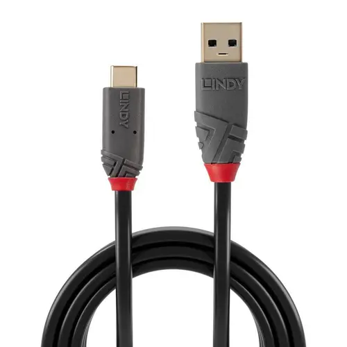 Cablu de date  Lindy LY-36911, 1m, USB 3.2 Type A - USB Type C, 10Gbps, 5A, PD