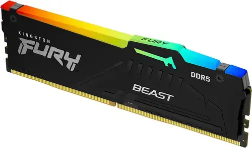 Memorie Kingston FURY Beast RGB, DDR5, 8GB, 6000MHz, CL36, 1.35V
