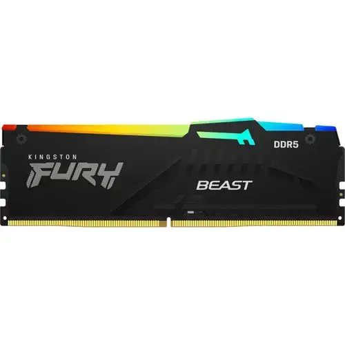 Memorie Kingston FURY Beast RGB, DDR5, 8GB, 5600MHz, CL36, 1.35V