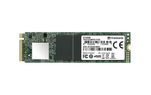 SSD Transcend MTE112S,  512GB, M.2 2280, PCIe Gen3 x4 NVMe, 3D NAND Flash