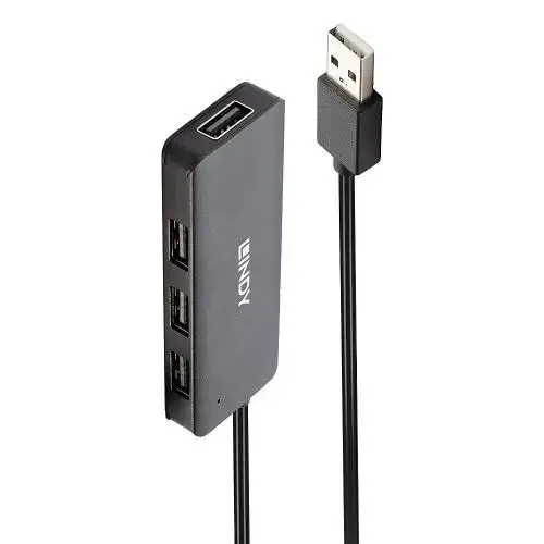 Hub USB Lindy LY-42986, 4x USB 2.0, Negru