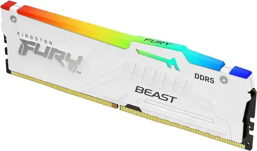 Memorie Kingston FURY Beast RGB White 32GB DDR5 6000MHz CL30