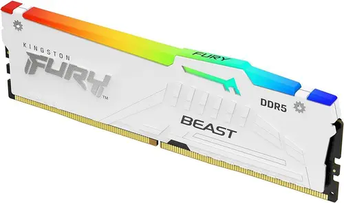 Memorie Kingston FURY Beast RGB White 32GB DDR5 6000MHz CL30