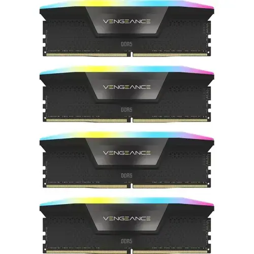 Kit Memorii Corsair  Vengeance RGB, DDR5, 128GB, 5600 MHz, Quad channel, CL40, 1.25V