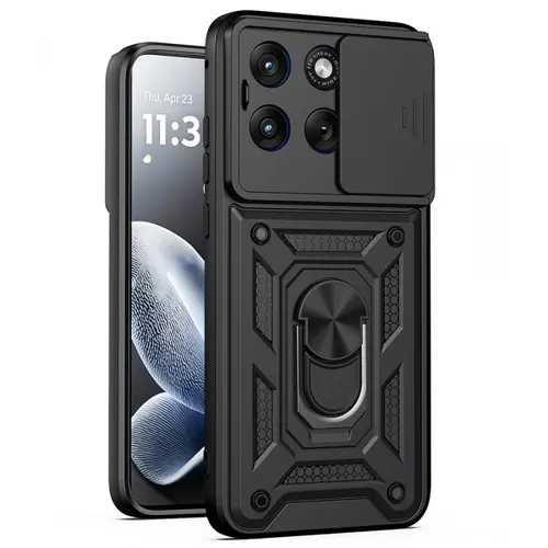 Husa pentru Motorola Edge 70 Fusion, Techsuit, CamShield, Negru