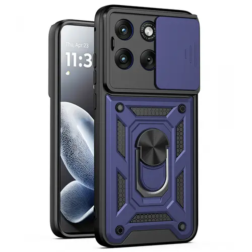 Husa pentru Motorola Edge 70 Fusion, Techsuit, CamShield, Albastru