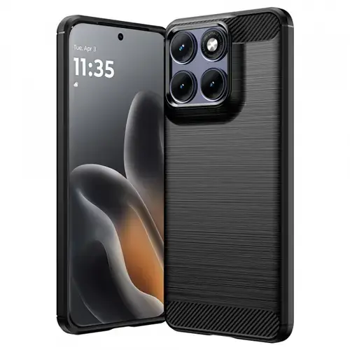 Husa pentru Motorola Edge 70 Fusion, Techsuit, Carbon, Negru