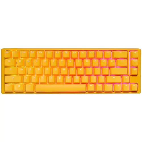 Tastatura gaming Ducky One 3 Yellow SF, iluminare RGB, switch-uri MX-Clear, Galben