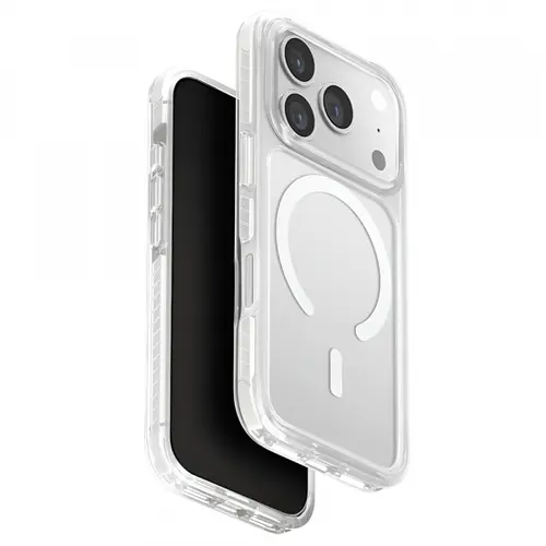 Husa MagSafe pentru Apple iPhone 17 Pro, UNIQ, Combat MagClick, Alba