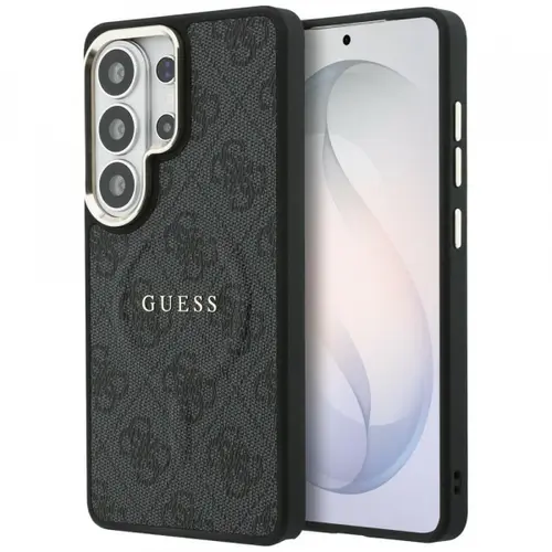 Husa MagSafe pentru Samsung Galaxy S26 Ultra S948, Guess, 4G Embossed Ring, Negru