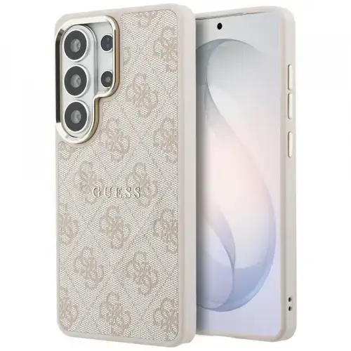 Husa MagSafe pentru Samsung Galaxy S26 Ultra S948, Guess, 4G Embossed Ring, Roz