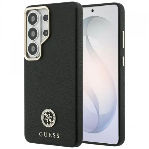 Husa MagSafe pentru Samsung Galaxy S26 Ultra S948, Guess, Rhinestone Round Logo, Negru
