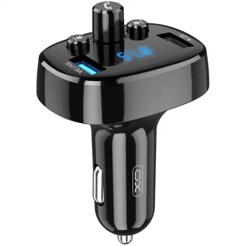 Modulator FM Bluetooth XO Design BCC02, Buton Apel, 2 x USB, Negru