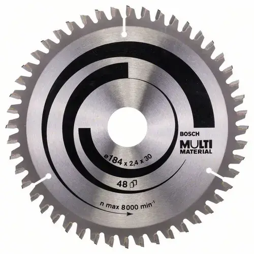 Panza de ferastrau circular, Bosch, Multi Material, 184 x 30 x 2,4 mm; 48