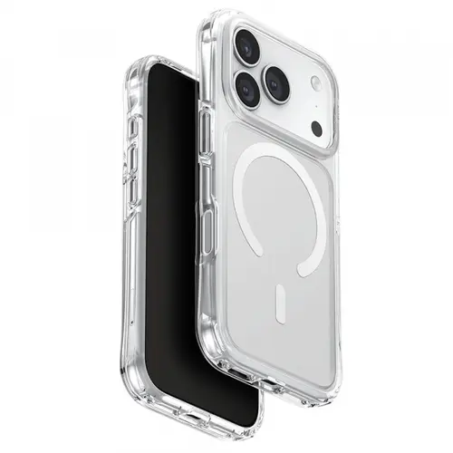 Husa MagSafe pentru Apple iPhone 17 Pro, UNIQ, LifePro Xtreme MagClick, Transparent