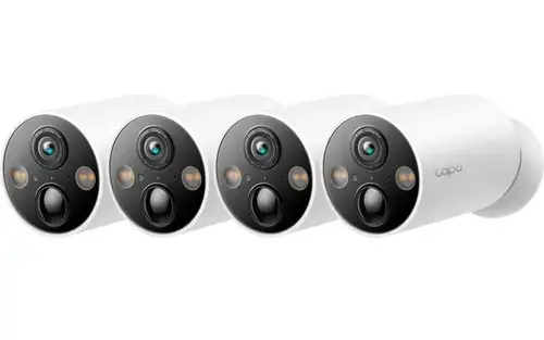 Set 4 camere de supraveghere wireless IP WiFi TP-Link Starlight TAPO C425, 4 MP, IR 15 m, microfon si difuzor, slot card, control prin aplicatie, 10000 mAh, detectie smart, baza magnetica