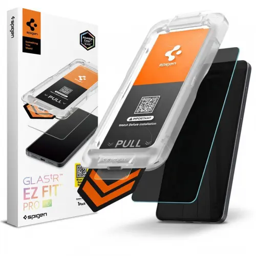 Folie de protectie Ecran Privacy Spigen GlastR EZ FIT Pro HD AGL11087 pentru Samsung Galaxy S26 Plus S947, Sticla Securizata, Full Glue
