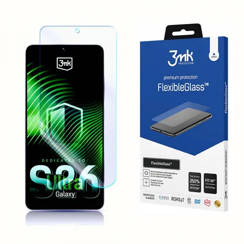 Folie de protectie Ecran 3MK FlexibleGlass pentru Samsung Galaxy S26 Ultra S948, Sticla Flexibila, Full Glue