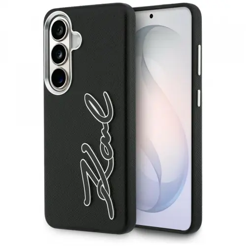 Husa pentru Samsung Galaxy S26 S942, Karl Lagerfeld, Signature Resin Logo, Neagra