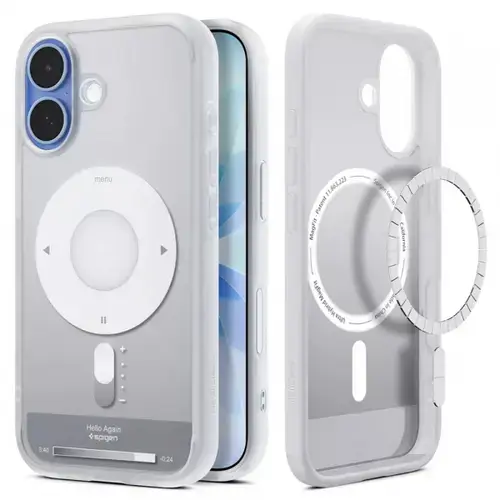 Husa MagSafe pentru Apple iPhone 17, Spigen, Ultra Hybrid Classic, Argintie