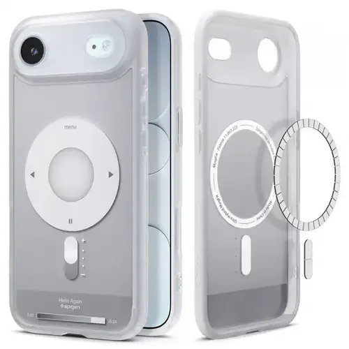 Husa MagSafe pentru Apple iPhone 17 Air, Spigen, Ultra Hybrid Classic, Argintie