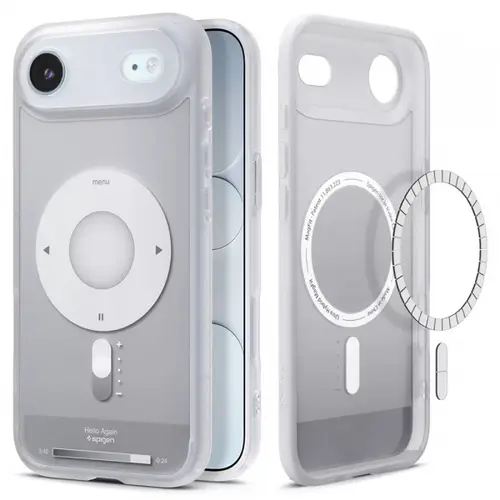 Husa MagSafe pentru Apple iPhone 17 Air, Spigen, Ultra Hybrid Classic, Argintie