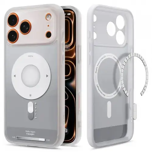 Husa MagSafe pentru Apple iPhone 17 Pro Max, Spigen, Ultra Hybrid Classic, Argintie